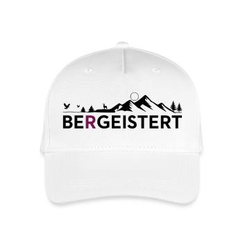 Bergeistert Motiv, Geschenk für Wanderer, Berge - Kinder Bio Basecap - Weiß - Vorne