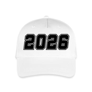 2026 - Casquette de baseball bio Enfant - blanc - Devant