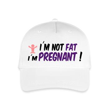 schwanger - Kinder Bio Basecap - Weiß - Vorne