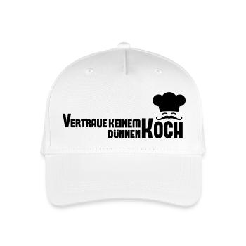 Vertraue keinem dünnen Koch - Kinder Bio Basecap - Weiß - Vorne