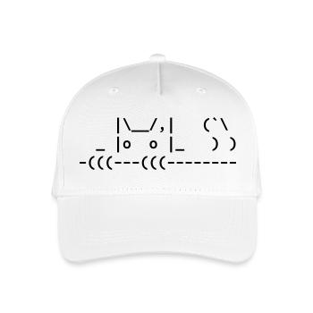 niedliche ascii Katze - cute ascii cat - Kinder Bio Basecap - Weiß - Vorne