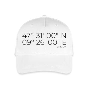 coordonnées Arbon Canton de Thurgovie - Casquette de baseball bio Enfant - blanc - Devant