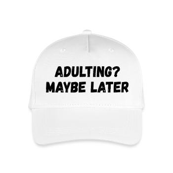 Grandir : Peut-être plus tard - Casquette de baseball bio Enfant - blanc - Devant