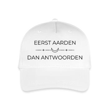 Geistliches Geschenk | Erst Erdung, dann Antwort - Kinder Bio Basecap - Weiß - Vorne