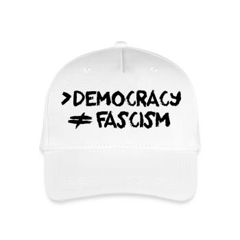 Mehr Demokratie Kein Faschismus Antifaschistisch - Kinder Bio Basecap - Weiß - Vorne