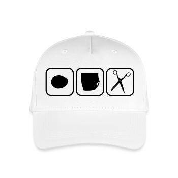 schnick schnack schnuck - Rock paper scissors - Kinder Bio Basecap - Weiß - Vorne