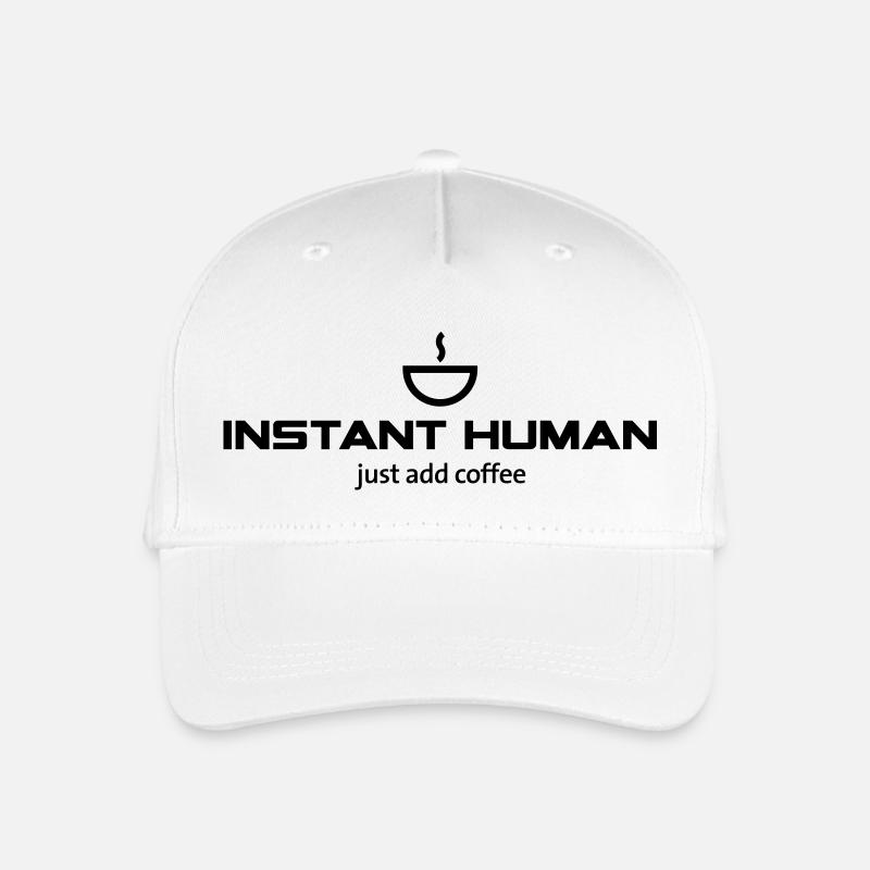 Instant Human - just add coffee - Kinder Bio Basecap - Weiß