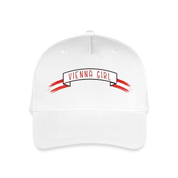 Vienna Girl Banderole - Kinder Bio Basecap - Weiß - Vorne