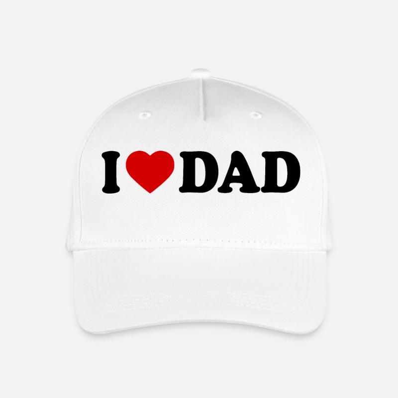 I love dad - Kinder Bio Basecap - Weiß