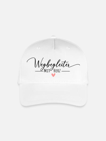 Wegbegleiter mit Herz - Kinder Bio Basecap - Weiß