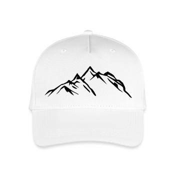berge gebirge 2 - Kinder Bio Basecap - Weiß - Vorne