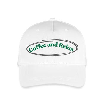 Coffee and relax - Kinder Bio Basecap - Weiß - Vorne