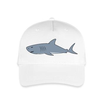 Hai Lazy Schlafkostüm Lustiger Meeresliebhaber - Kinder Bio Basecap - Weiß - Vorne