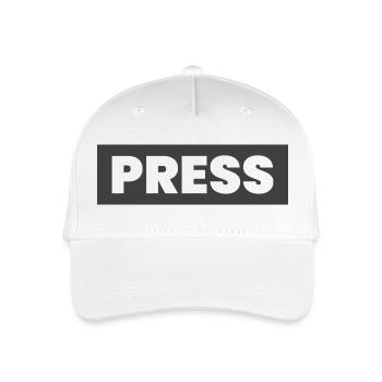 Conception de la presse en disant « PRESS » Journalistes d’information - Casquette de baseball bio Enfant - blanc - Devant