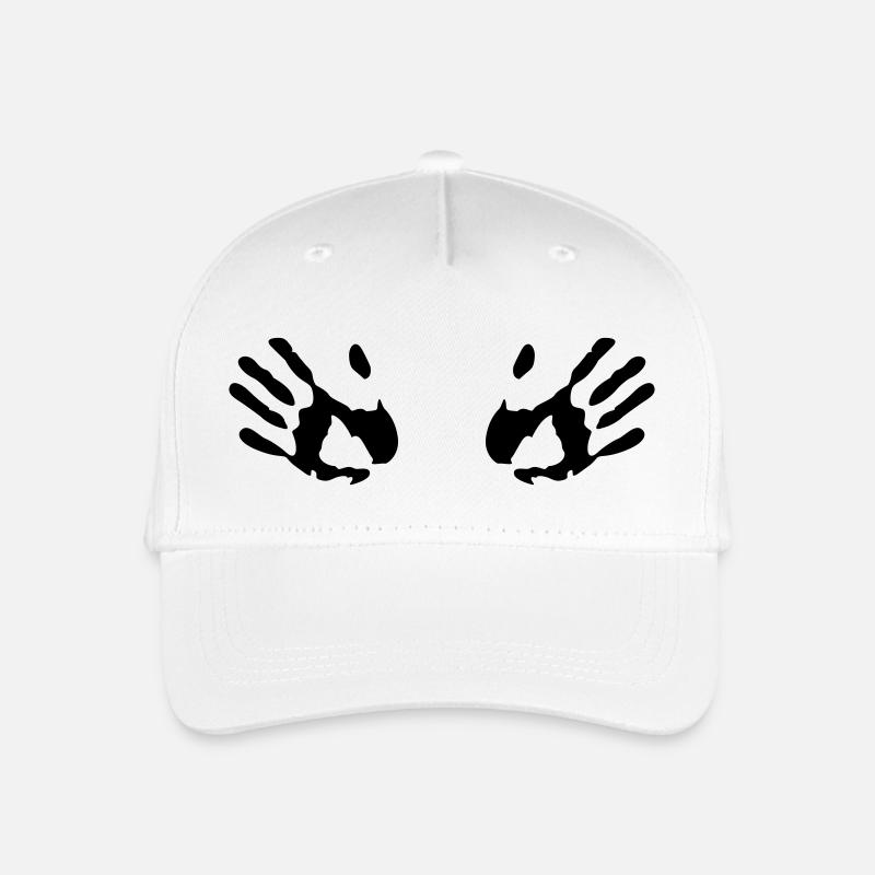 handabdrücke - Kinder Bio Basecap - Weiß