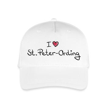 i_love_st_peter_ording__f2 - Kinder Bio Basecap - Weiß - Vorne