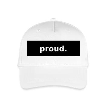 proud - Organic Kids’ Baseball Cap - white - Front