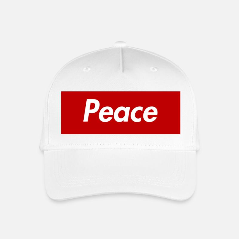 "Peace" - Kinder Bio Basecap - Weiß