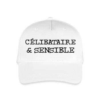 Célibataire & Sensible - Casquette de baseball bio Enfant - blanc - Devant