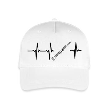 UN COEUR QUI BAT POUR L’ENREGISTREUR - Casquette de baseball bio Enfant - blanc - Devant