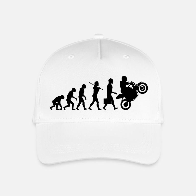 Evolution Motard - Casquette de baseball bio Enfant - blanc