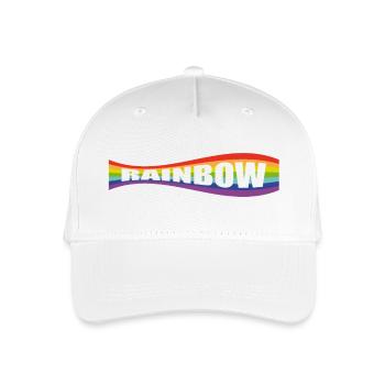 Rainbow flag variation - Kinder Bio Basecap - Weiß - Vorne