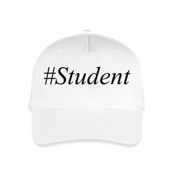 #Student Logo Black - Organic Kids’ Baseball Cap - white - Front