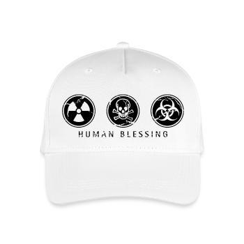 Human Blessing - Schwarz - Kinder Bio Basecap - Weiß - Vorne