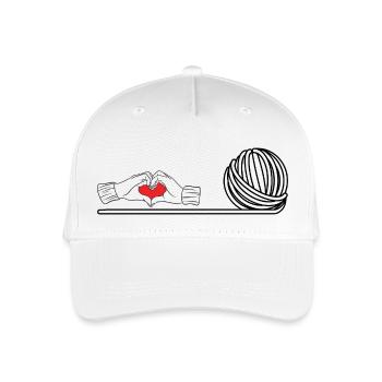 Stricken Stricken Häkeln Stricker - Kinder Bio Basecap - Weiß - Vorne