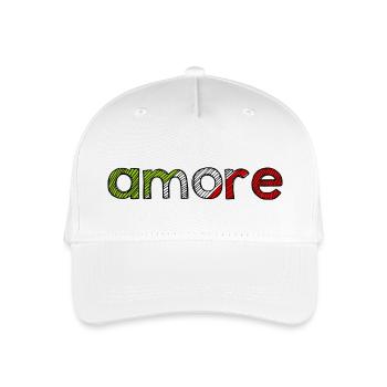 amore - Italia - Italien - Love Liebe italienisch - Kinder Bio Basecap - Weiß - Vorne