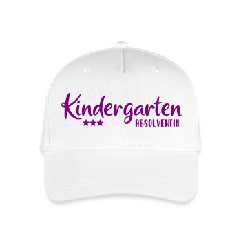 Kindergarten Absolventin - Einschulung - Kita - Kinder Bio Basecap - Weiß - Vorne