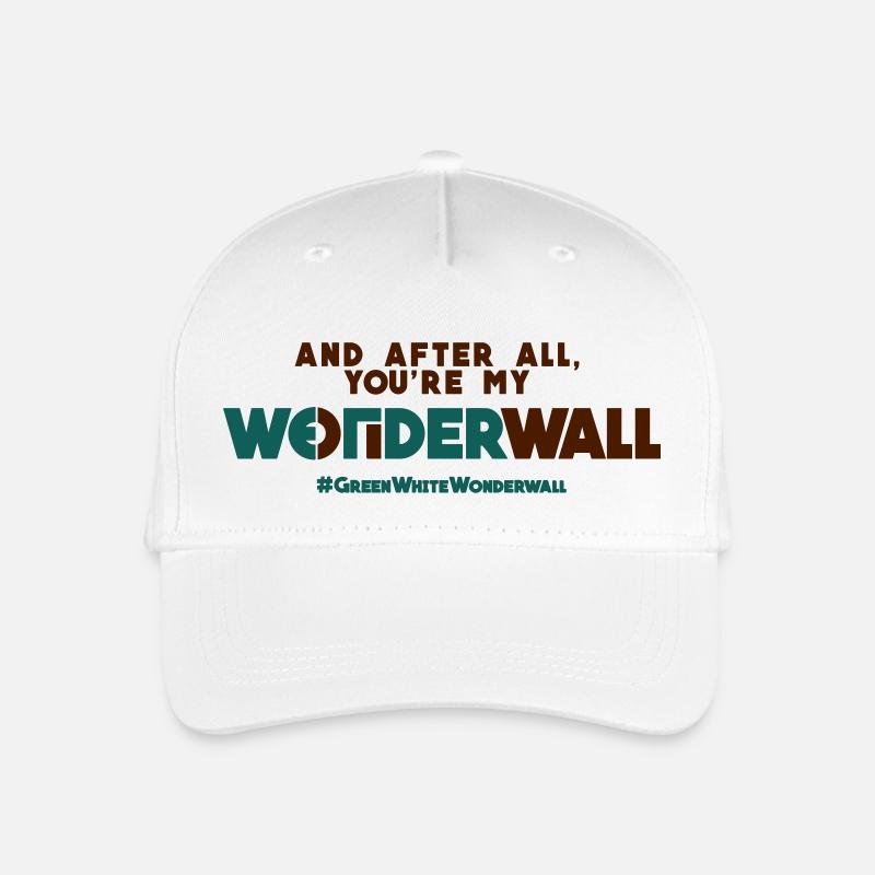 #GreenWhiteWonderwall - Kinder Bio Basecap - Weiß