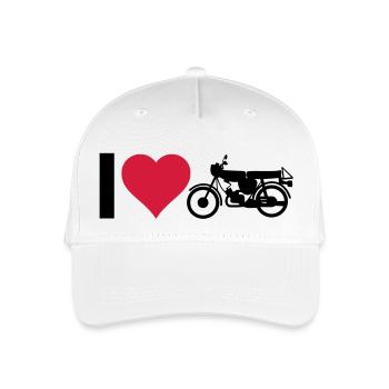 Coeur cyclomoteur - Casquette de baseball bio Enfant - blanc - Devant