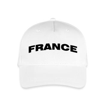 Frankreich - Kinder Bio Basecap - Weiß - Vorne