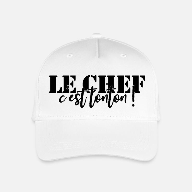 Personalized 🍴 apron The chef is UNCLE! - Organic Kids’ Baseball Cap - white