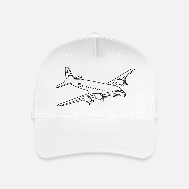 Flugzeug - Kinder Bio Basecap - Weiß