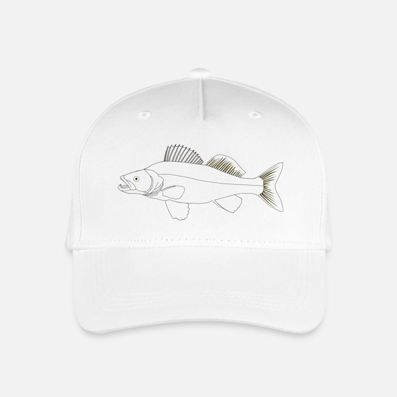Zielfisch Zander - Kinder Bio Basecap - Weiß