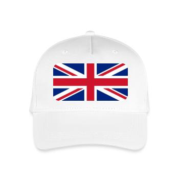 UK FLAG round corner 400 dpi - Kinder Bio Basecap - Weiß - Vorne
