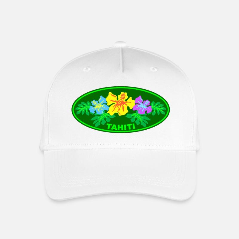 tahiti Hibiskus - Kinder Bio Basecap - Weiß