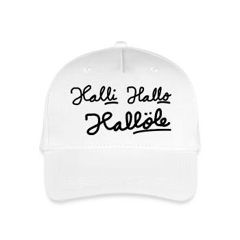 Halli Hallo Hallöle - Kinder Bio Basecap - Weiß - Vorne