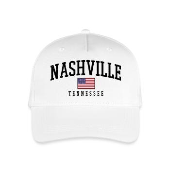 Nashville Tennesee - Økologisk basecap til børn - hvid - Foran