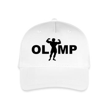 Olymp Berg der Götter und der Kräfte. Bodybuilder - Kinder Bio Basecap - Weiß - Vorne