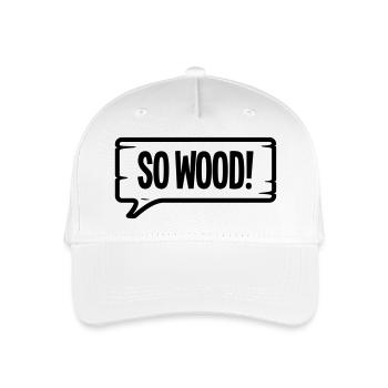 SO WOOD! - Organic Kids’ Baseball Cap - white - Front