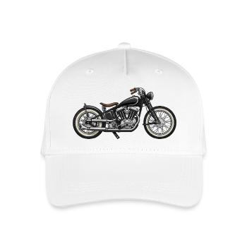 Vintage Cruiser Motorrad Design - Kinder Bio Basecap - Weiß - Vorne