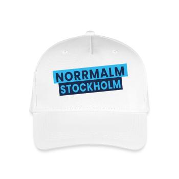 Norrmalm Stockholm Typography - Organic Kids’ Baseball Cap - white - Front