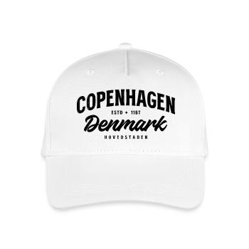 Copenhagen Denmark – Vintage City Design - Organic Kids’ Baseball Cap - white - Front