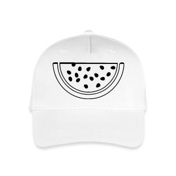 Wassermelone Melone - Kinder Bio Basecap - Weiß - Vorne