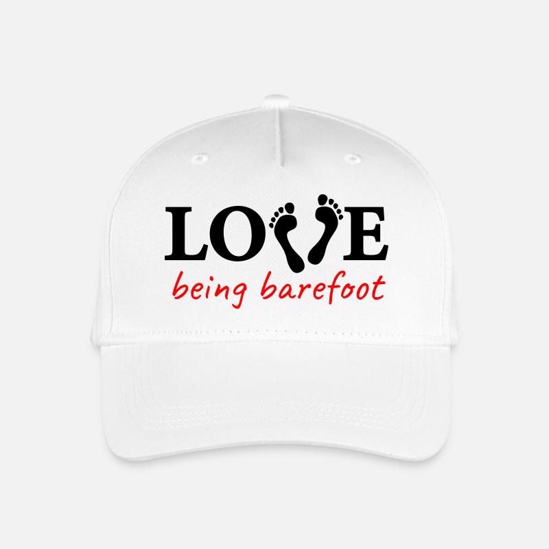 love being barefoot Version 2 - love to be barefoot - Organic Kids’ Baseball Cap - white