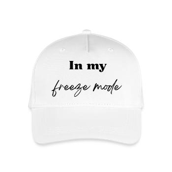 In my freeze mode - Organic Kids’ Baseball Cap - white - Front