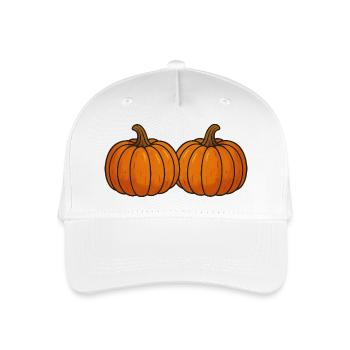 Zwei Kürbisse im Herbstlicht - Kinder Bio Basecap - Weiß - Vorne